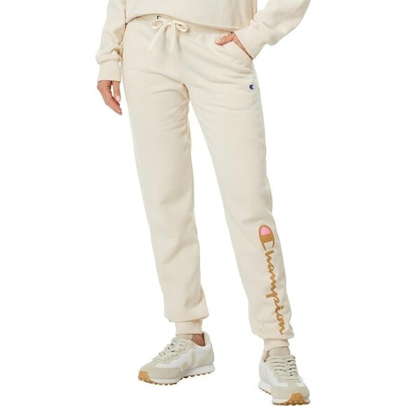 Champion Logo Print Fleece-lined Jogger Pull-on Drawstring Pants Medium Women - Picture 1 of 12
